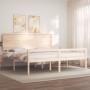 Bed for seniors with solid wood headboard 200x200cm by , Beds and slatted bases - Ref: Foro24-3195501, Price: 194,16 €, Disco...