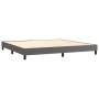 Cama box spring con colchón cuero sintético gris 200x200 cm de , Camas y somieres - Ref: Foro24-3141087, Precio: 589,09 €, De...