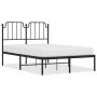 Estructura de cama con cabecero metal negro 120x190 cm de , Camas y somieres - Ref: Foro24-373884, Precio: 86,99 €, Descuento: %