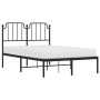 Estructura de cama con cabecero metal negro 120x190 cm de , Camas y somieres - Ref: Foro24-373884, Precio: 86,99 €, Descuento: %