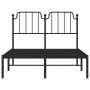 Estructura de cama con cabecero metal negro 120x190 cm de , Camas y somieres - Ref: Foro24-373884, Precio: 86,99 €, Descuento: %