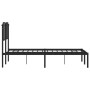 Bettgestell mit schwarzem Metallkopfteil 120x190 cm von , Betten und Lattenroste - Ref: Foro24-373884, Preis: 86,79 €, Rabatt: %