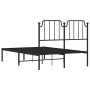 Estructura de cama con cabecero metal negro 120x190 cm de , Camas y somieres - Ref: Foro24-373884, Precio: 86,99 €, Descuento: %