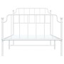 White metal bed frame with headboard and footboard 100x190 cm by , Beds and slatted bases - Ref: Foro24-373948, Price: 67,55 ...