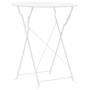 Garden bistro table and chairs set, 3 pieces, white steel by vidaXL, Garden sets - Ref: Foro24-44357, Price: 96,53 €, Discoun...