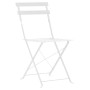 Garden bistro table and chairs set, 3 pieces, white steel by vidaXL, Garden sets - Ref: Foro24-44357, Price: 96,53 €, Discoun...