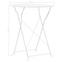 Garden bistro table and chairs set, 3 pieces, white steel by vidaXL, Garden sets - Ref: Foro24-44357, Price: 96,53 €, Discoun...