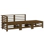 Garden furniture set 3 pieces solid honey brown pine wood by , Modular outdoor sofas - Ref: Foro24-825649, Price: 189,32 €, D...