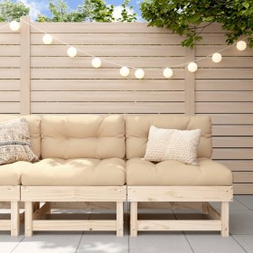 Central garden sofas 2 units solid pine wood by , Modular outdoor sofas - Ref: Foro24-825401, Price: 98,99 €, Discount: %