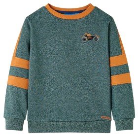 Sudadera infantil verde oscuro melange 116 de , Camisetas para niños - Ref: Foro24-12666, Precio: 10,72 €, Descuento: %