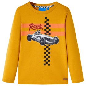 Children's long-sleeved t-shirt in ocher color 104 by , Kids T-shirts - Ref: Foro24-13075, Price: 10,99 €, Discount: %