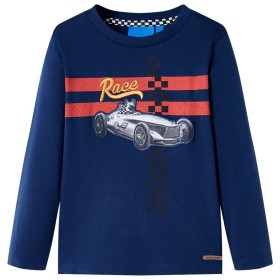 Camiseta infantil de manga larga azul marino 104 de , Camisetas para niños - Ref: Foro24-13080, Precio: 10,99 €, Descuento: %