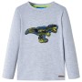 Langärmliges graues Melange-T-Shirt für Kinder 104 von , Kinder-T-Shirts - Ref: Foro24-13260, Preis: 9,81 €, Rabatt: %