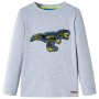 Langärmliges graumeliertes Kinder-T-Shirt 128 von , Kinder-T-Shirts - Ref: Foro24-13262, Preis: 8,34 €, Rabatt: %