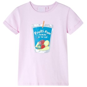 Zartrosa Kinder-T-Shirt 128 von , Kinder-T-Shirts - Ref: Foro24-10602, Preis: 9,99 €, Rabatt: %