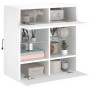 Wandmontierter TV-Schrank mit LED-Leuchten weiß 58,5 x 30 x 60,5 cm von , TV-Möbel - Ref: Foro24-837092, Preis: 57,99 €, Raba...