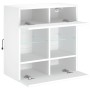 Wandmontierter TV-Schrank mit LED-Leuchten weiß 58,5 x 30 x 60,5 cm von , TV-Möbel - Ref: Foro24-837092, Preis: 57,99 €, Raba...