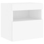 Wall-mounted TV cabinet with LED lights white 40x30x40 cm by , TV Furniture - Ref: Foro24-837169, Price: 42,28 €, Discount: %