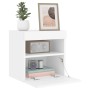 Wall-mounted TV cabinet with LED lights white 40x30x40 cm by , TV Furniture - Ref: Foro24-837169, Price: 42,28 €, Discount: %