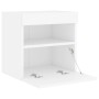 Mueble de TV de pared con luces LED blanco 40x30x40 cm de , Muebles TV - Ref: Foro24-837169, Precio: 42,28 €, Descuento: %