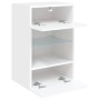 Wandmontierter TV-Schrank mit LED-Leuchten weiß 40x30x60,5 cm von , TV-Möbel - Ref: Foro24-837078, Preis: 47,42 €, Rabatt: %