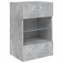 Wall-mounted TV cabinet with LED lights concrete gray 40x30x60.5 cm by , TV Furniture - Ref: Foro24-837084, Price: 51,64 €, D...