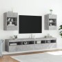 Wall-mounted TV cabinet with LED lights concrete gray 40x30x60.5 cm by , TV Furniture - Ref: Foro24-837084, Price: 51,64 €, D...