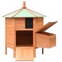 Gallinero madera maciza pino y abeto 126x117x125 cm de vidaXL, Jaulas y habitáculos para animales pequeños - Ref: Foro24-1706...