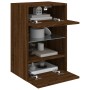 Wall-mounted TV cabinet with LED lights brown oak 40x30x60.5 cm by , TV Furniture - Ref: Foro24-837090, Price: 51,30 €, Disco...