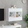 Wall-mounted TV cabinet with LED lights white 78.5x30x60.5 cm by , TV Furniture - Ref: Foro24-837099, Price: 68,68 €, Discoun...