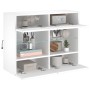 Wall-mounted TV cabinet with LED lights white 78.5x30x60.5 cm by , TV Furniture - Ref: Foro24-837099, Price: 68,68 €, Discoun...