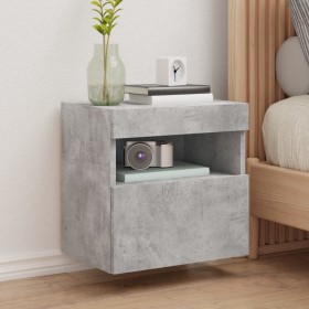 TV wall furniture LED lights 2 pcs concrete gray 40x30x40 cm by , TV Furniture - Ref: Foro24-837176, Price: 64,99 €, Discount: %