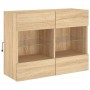 Wandmontierter TV-Schrank mit LED-Leuchten Sonoma-Eiche 78,5 x 30 x 60,5 cm von , TV-Möbel - Ref: Foro24-837101, Preis: 66,25...