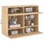 Wandmontierter TV-Schrank mit LED-Leuchten Sonoma-Eiche 78,5 x 30 x 60,5 cm von , TV-Möbel - Ref: Foro24-837101, Preis: 66,25...