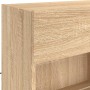 Wall-mounted TV cabinet with LED lights Sonoma oak 98.5x30x60.5 cm by , TV Furniture - Ref: Foro24-837108, Price: 74,99 €, Di...