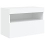 Mueble de TV de pared con luces LED blanco 60x30x40 cm de , Muebles TV - Ref: Foro24-837183, Precio: 57,02 €, Descuento: %