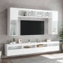 Mueble de TV de pared con luces LED blanco 60x30x40 cm de , Muebles TV - Ref: Foro24-837183, Precio: 57,02 €, Descuento: %