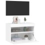 Mueble de TV de pared con luces LED blanco 60x30x40 cm de , Muebles TV - Ref: Foro24-837183, Precio: 57,02 €, Descuento: %