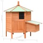 Gallinero madera maciza pino y abeto 126x117x125 cm de vidaXL, Jaulas y habitáculos para animales pequeños - Ref: Foro24-1706...