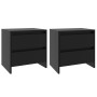 Nightstands 2 pcs engineered wood black 45x34.5x44.5 cm by vidaXL, Nightstands - Ref: Foro24-809848, Price: 79,99 €, Discount: %