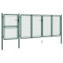 Green steel garden gate 125x395 cm by vidaXL, garden gates - Ref: Foro24-144446, Price: 455,99 €, Discount: %