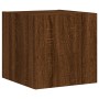 Wall-mounted TV cabinet with LED lights brown oak 30.5x35x30 cm by , TV Furniture - Ref: Foro24-837230, Price: 35,92 €, Disco...