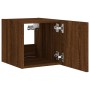 Wandmontierter TV-Schrank mit LED-Leuchten, braune Eiche, 30,5 x 35 x 30 cm von , TV-Möbel - Ref: Foro24-837230, Preis: 35,92...