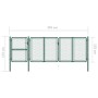 Green steel garden gate 125x395 cm by vidaXL, garden gates - Ref: Foro24-144446, Price: 455,99 €, Discount: %