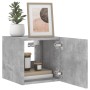 Wall-mounted TV cabinet with LED lights concrete gray 30.5x35x30 cm by , TV Furniture - Ref: Foro24-837224, Price: 36,47 €, D...