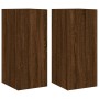 TV wall furniture LED lights 2 pcs oak brown 30.5x35x70 cm by , TV Furniture - Ref: Foro24-837245, Price: 92,84 €, Discount: %