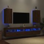 TV wall furniture LED lights 2 pcs oak brown 30.5x35x70 cm by , TV Furniture - Ref: Foro24-837245, Price: 92,84 €, Discount: %