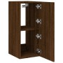 TV wall furniture LED lights 2 pcs oak brown 30.5x35x70 cm by , TV Furniture - Ref: Foro24-837245, Price: 92,84 €, Discount: %