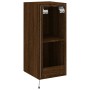 TV wall furniture LED lights 2 pcs oak brown 30.5x35x70 cm by , TV Furniture - Ref: Foro24-837245, Price: 92,84 €, Discount: %