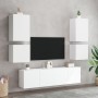 White engineered wood wall TV cabinet 40.5x30x40 cm by , TV Furniture - Ref: Foro24-836896, Price: 33,13 €, Discount: %